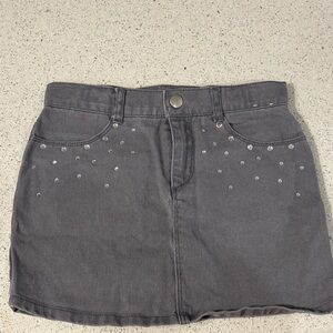 Gymboree Charcoal Skirt with Silver Accents